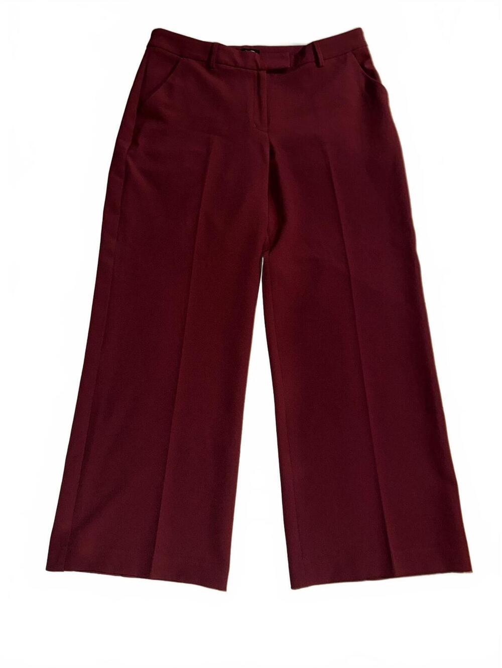 Women’s Express Burgundy Mid Rise Relaxed Trousers Size 14